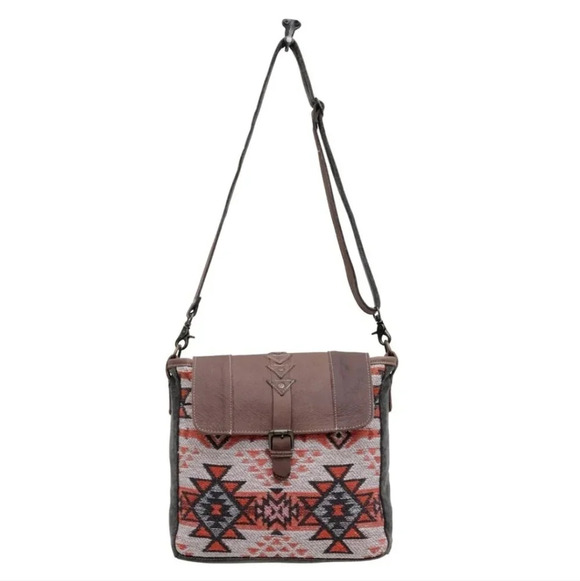 NWT Myra Bag Boho Leather & Canvas Shoulder Bag - Picture 5 of 7